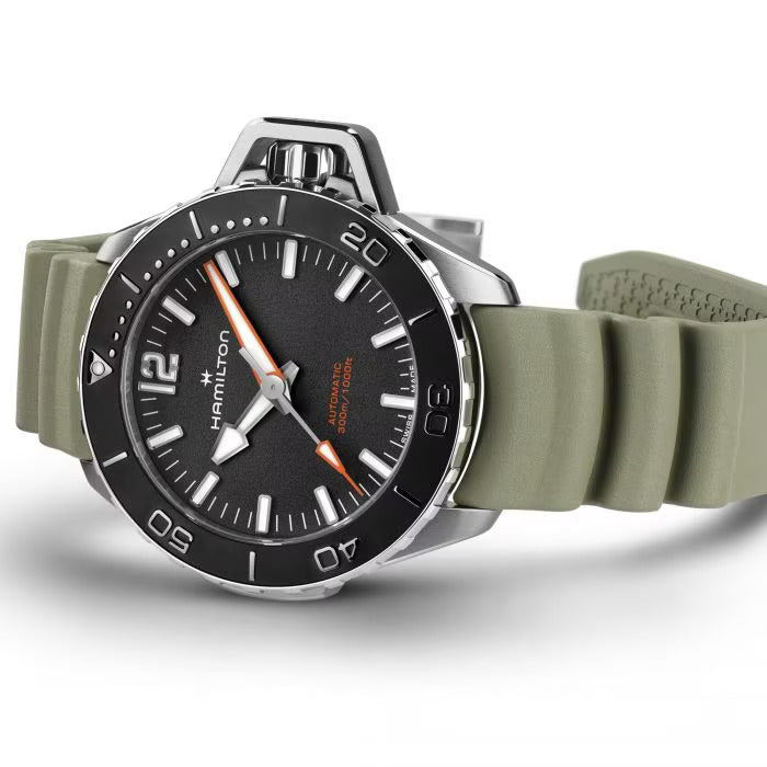 Relógio Hamilton Khaki Navy FROGMAN AUTO - H77455331 - Automático 41mm