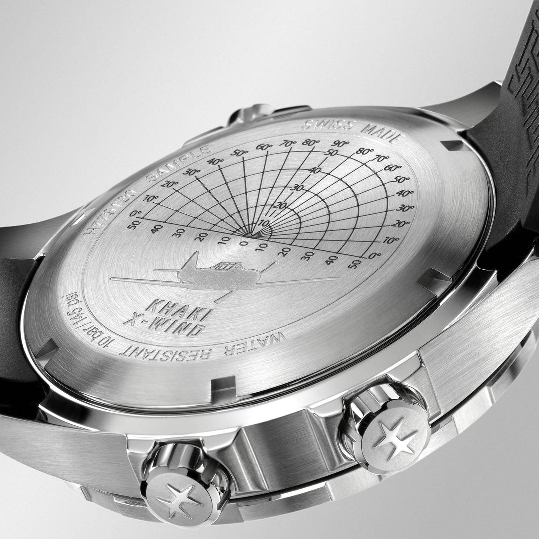 Relógio Hamilton H77912335 Khaki Aviation X-Wind GMT Chrono Quartzo 46mm