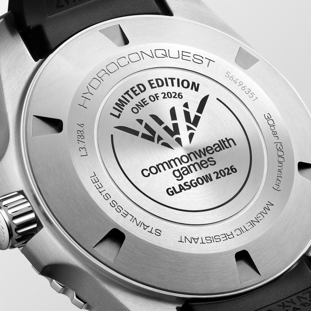Relógio Longines L3.788.4.09.9 HYDROCONQUEST 2026 COMMONWEALTH GAMES Automático 42mm