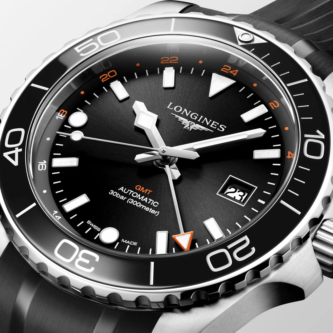 Relógio Longines L3.890.4.56.9 HYDROCONQUEST GMT Automático 43mm