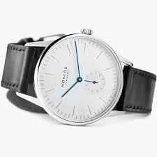Relógio NOMOS Glashütte Orion 38mm White on Leather Leather Strap 384