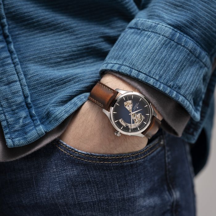 Relógio Hamilton Jazzmaster OPEN HEART AUTO - H32675540 - Automático 40mm