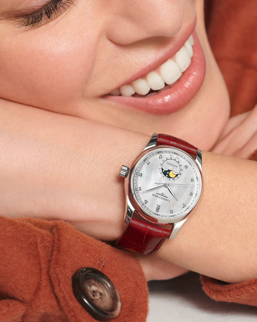 Relógio Feminino LONGINES MASTER COLLECTION MOONPHASE L2.409.4.87.2 Automático 34mm