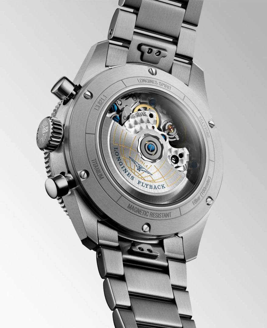 Relógio Longines L3.821.1.53.6 SPIRIT FLYBACK TITANIUM Automático 42mm