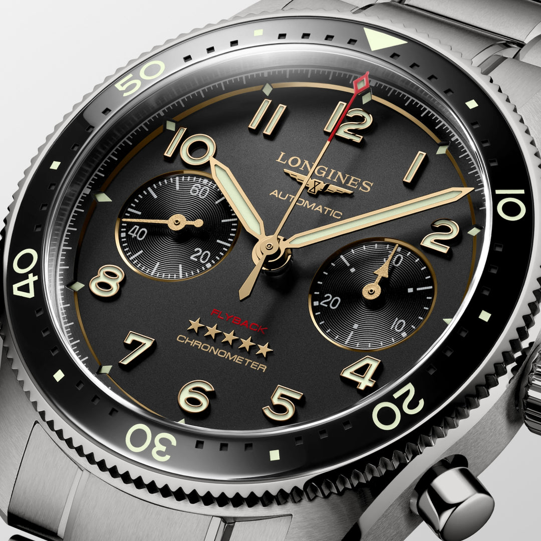 Relógio Longines L3.821.1.53.6 SPIRIT FLYBACK TITANIUM Automático 42mm