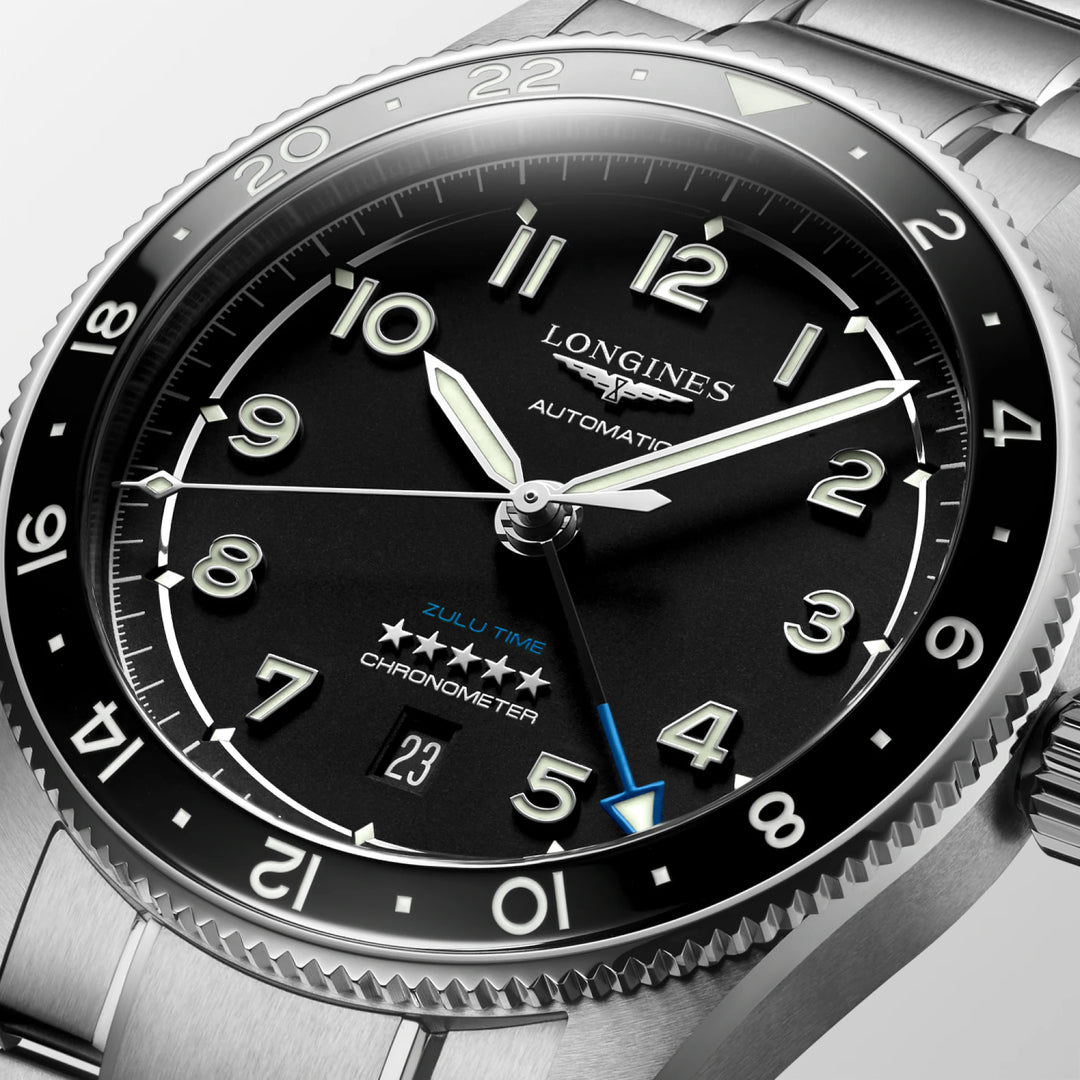 Relógio Longines SPIRIT ZULU TIME L3.812.4.53.6 - Automático 42mm