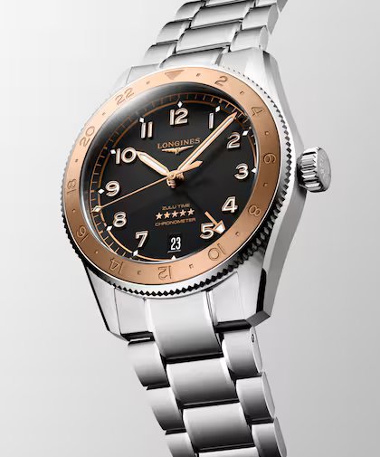 Relógio LONGINES SPIRIT ZULU TIME 1925 L3.803.5.53.6 Automático 39mm