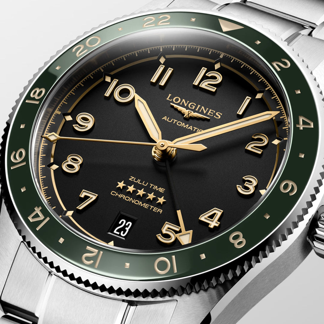 Relógio Longines SPIRIT ZULU TIME 39mm L38024636 Automático Unissex