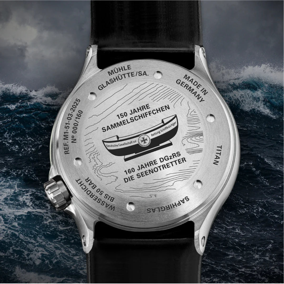 Relógio Mühle-Glashütte M1-51-03-2025-KB. S.A.R. Mission-Timer “160 Years DGzRS” Automático