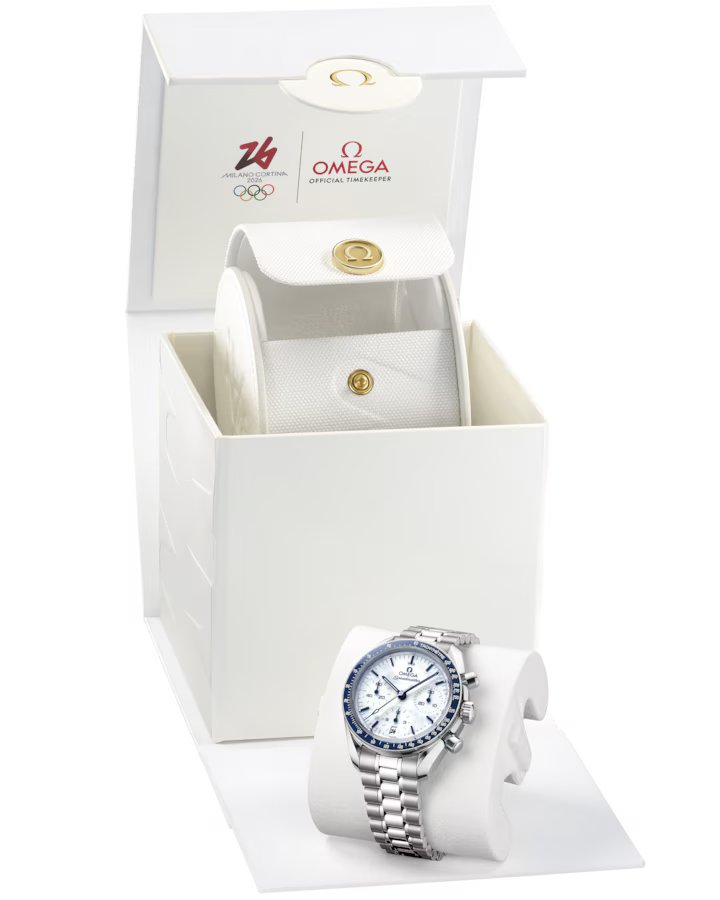 Relógio Omega Speedmaster 38 522.30.38.50.04.001 Milano Cortina 2026 Automático