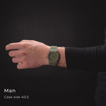 Carregue e reproduza o vídeo no visualizador da Galeria, Relógio D1 Milano MILITARY GREEN D1-PCBJ22 - Quartzo 40.5mm
