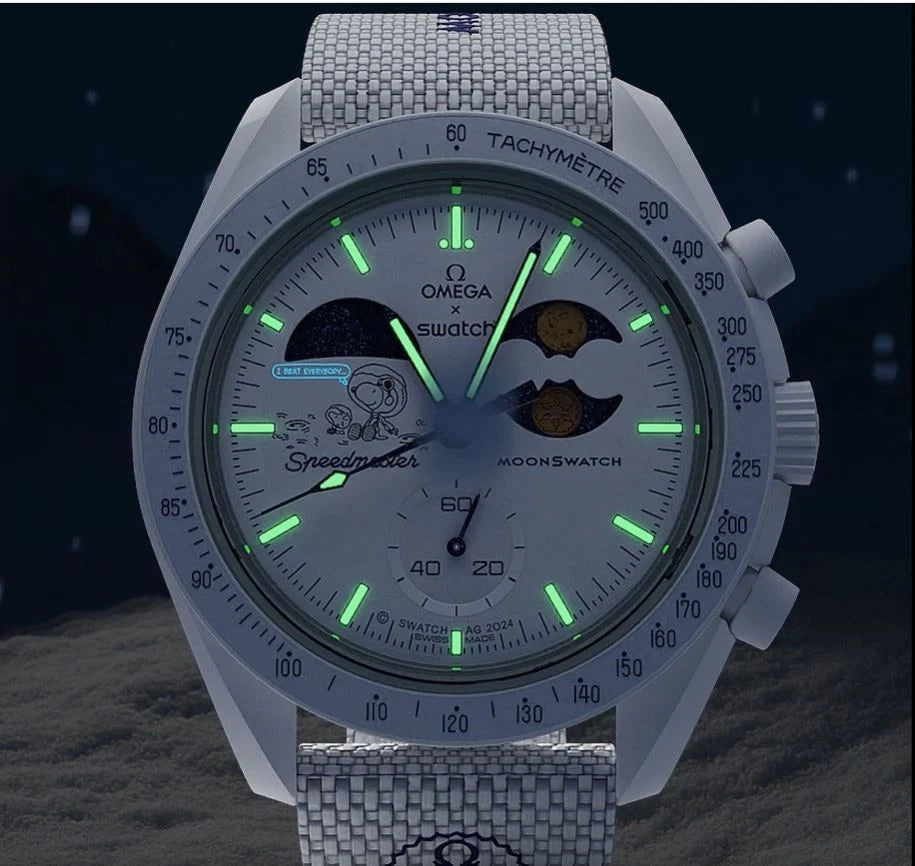 Omega x Swatch - MISSION TO EARTHPHASE - MOONSHINE GOLD: SO33W701L Cold Moon