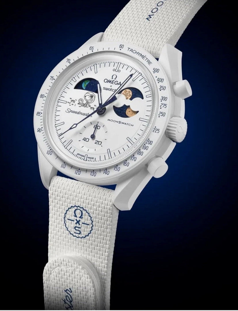 Omega x Swatch - MISSION TO EARTHPHASE - MOONSHINE GOLD: SO33W701L Cold Moon
