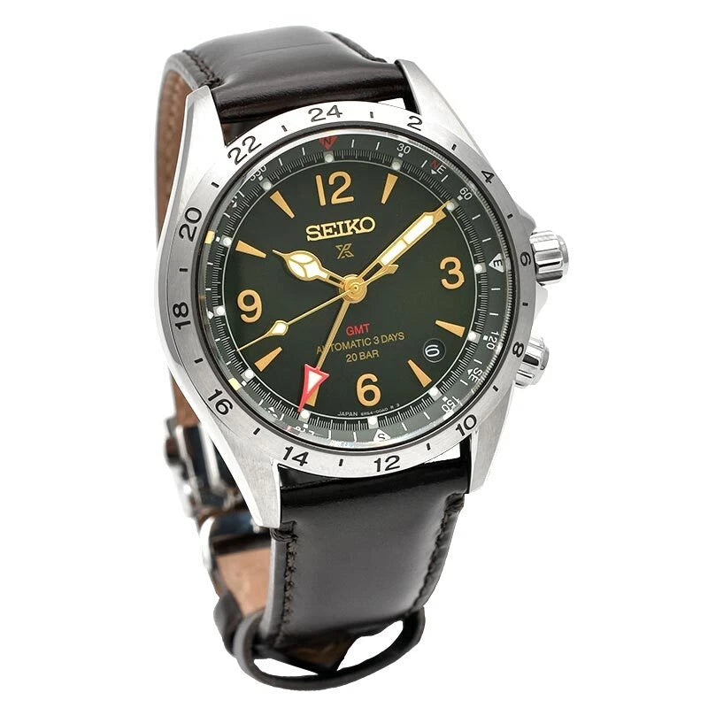 Relógio Seiko SBEJ005 GMT Automático 39.5mm