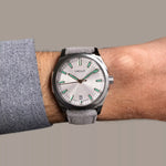 Carregue a imagem no visualizador da Galeria, Relógio Circula Steel sports watch Facet Silver - Suede Strap FS-SV-WG