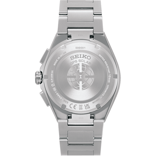 Relógio Seiko Astron Solar GPS Dual-Time Chronograph SSH151 Titânio