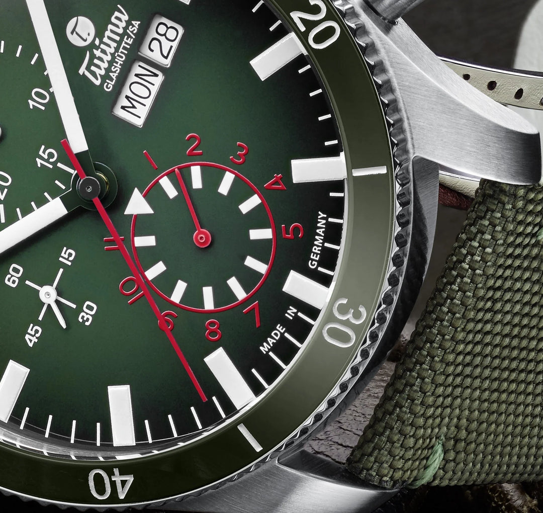 Relógio Tutima Glashütte GRAND FLIEGER AIRPORT CHRONOGRAPH 6407-03 AUTOMÁTICO