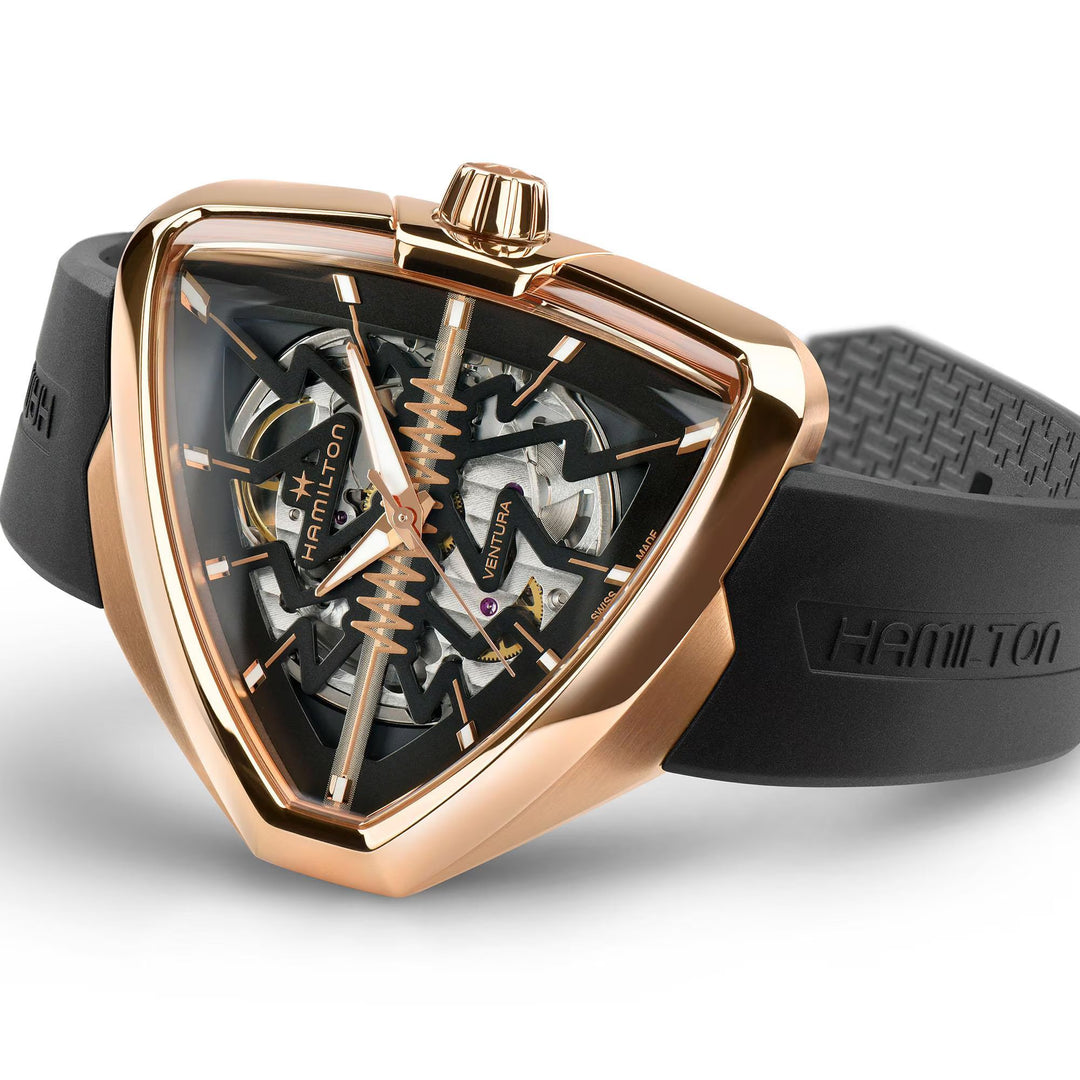 Relógio Hamilton Ventura Elvis80 Skeleton Auto Automático | 42mm x 45mm | H24525331