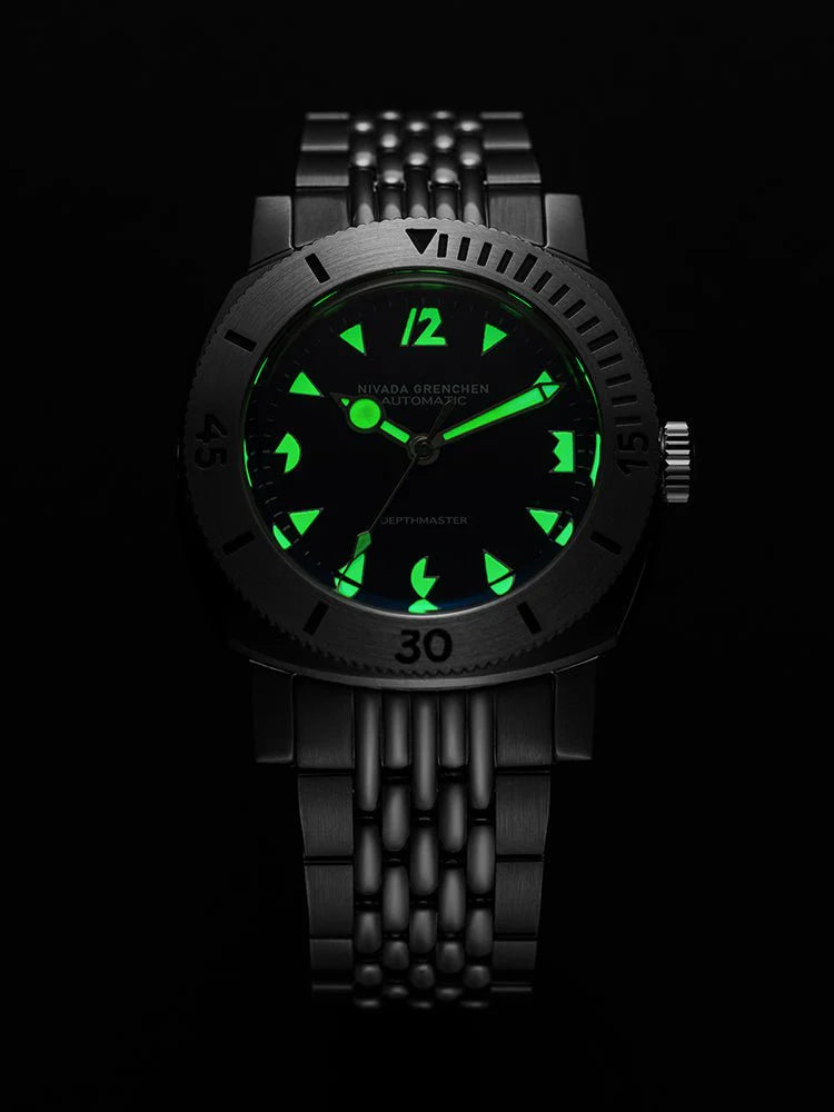 Relógio Nivada Grenchen WHITE PACMAN DEPTHMASTER 39mm 14102A04